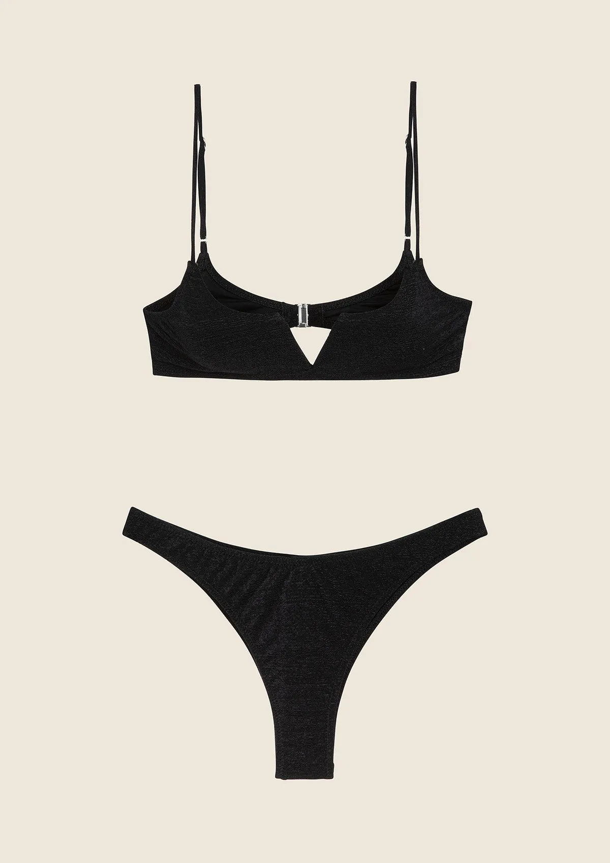 Bikini Donna F**K Top con Ferretto e Slip Americano Fisso Nero 1143-BK sold by F**K Official product image thumbnail 3
