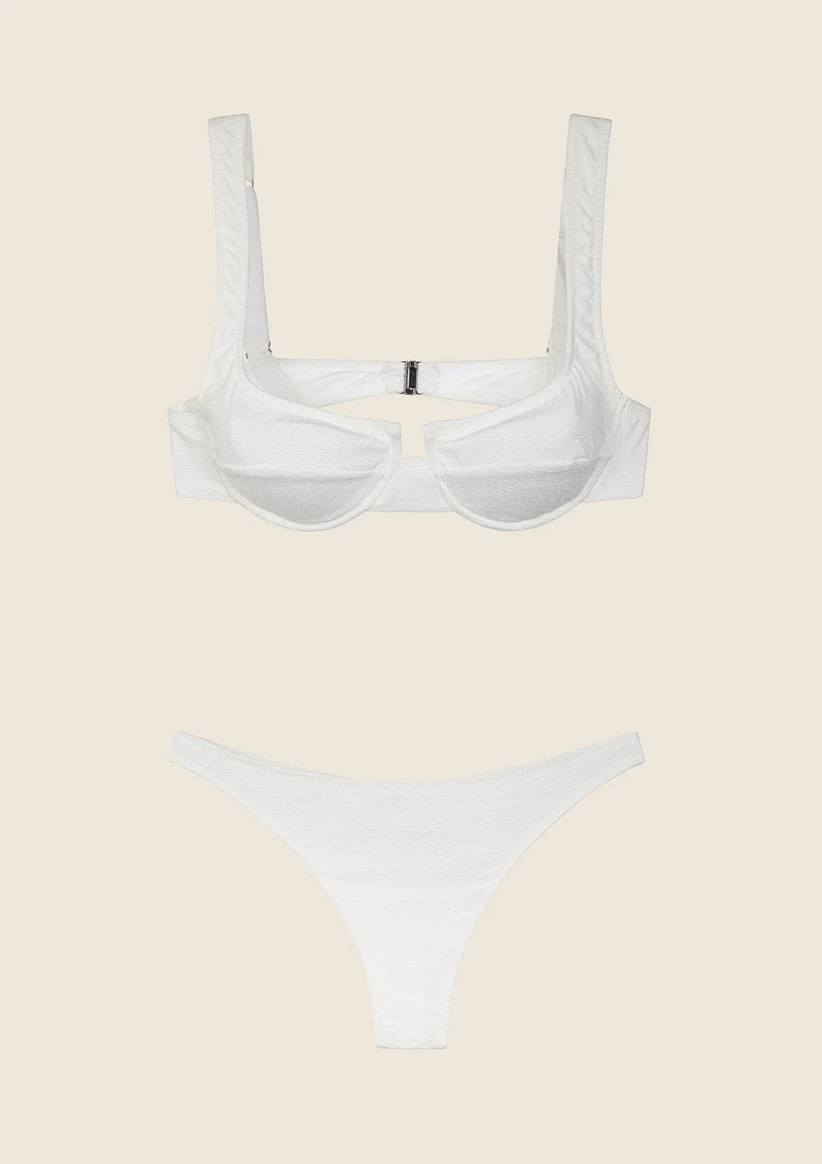 Bikini Donna F**K Reggiseno con Ferretto e Slip Americano Fisso Bianco 1142-WH sold by F**K Official product image thumbnail 4