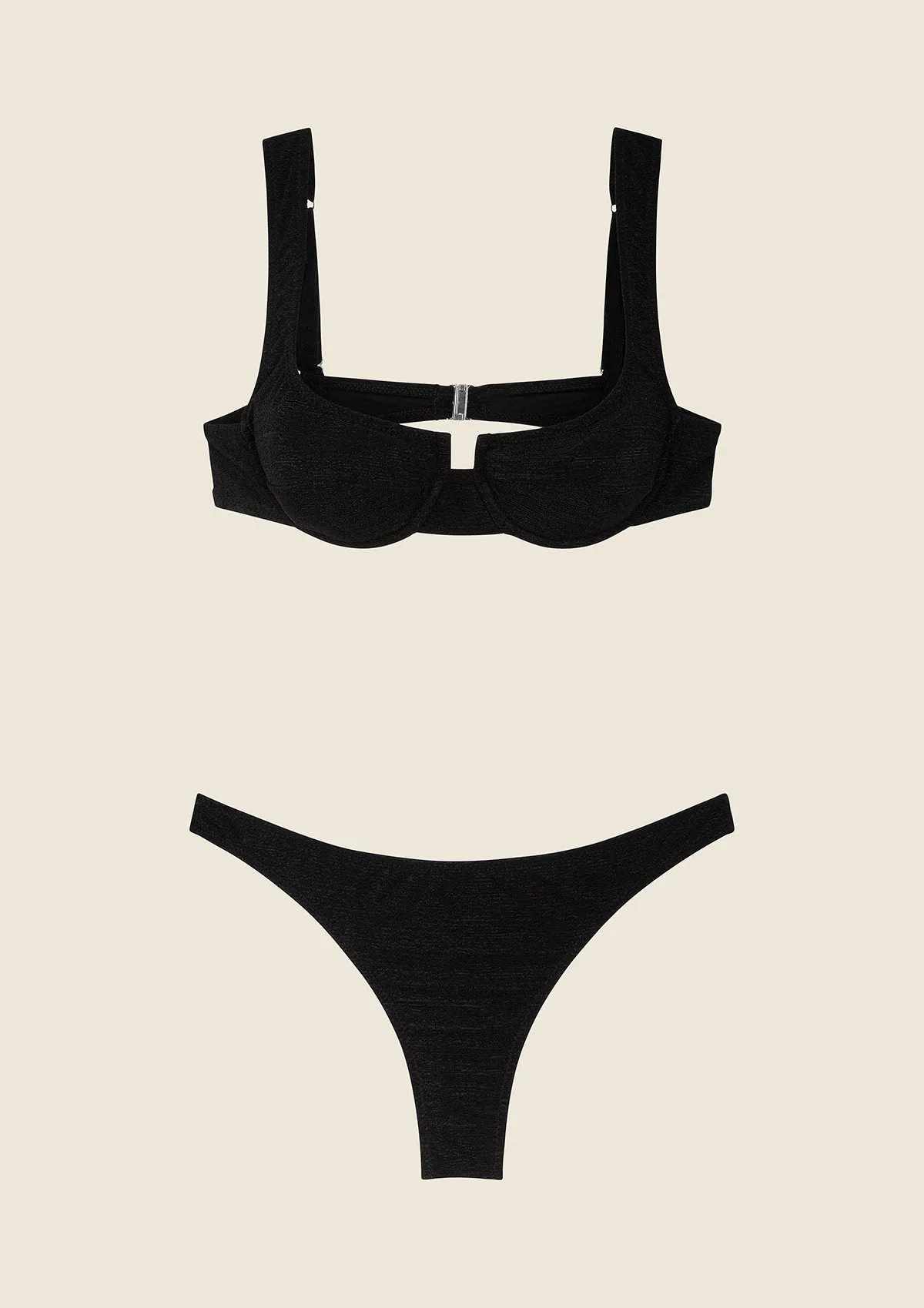 Bikini Donna F**K Reggiseno con Ferretto e Slip Americano Fisso Nero 1142-BK sold by F**K Official product image thumbnail 4