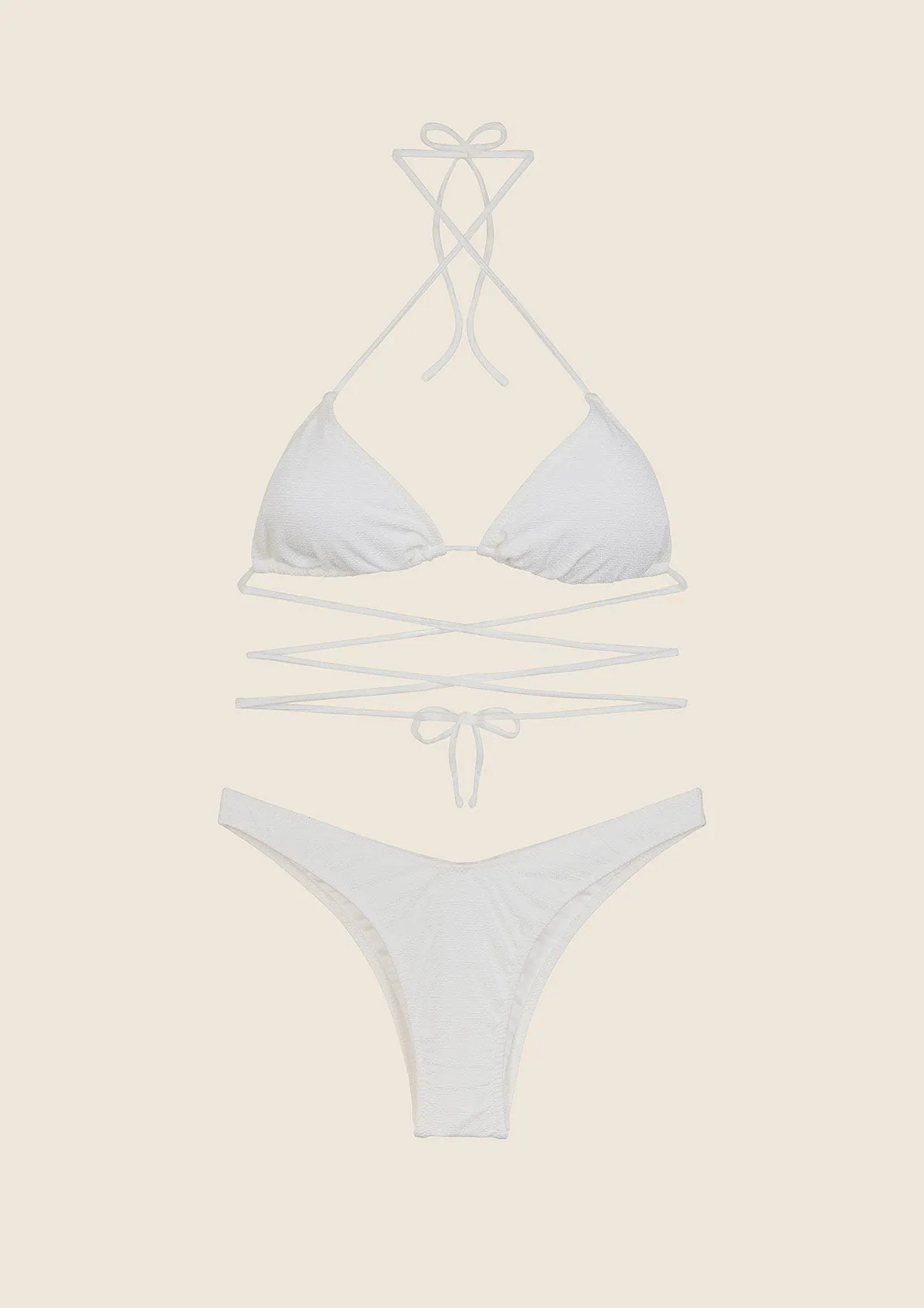 Bikini Donna F**K Triangolo con Slip Americano Fisso Bianco 1141-WH sold by F**K Official product image thumbnail 3