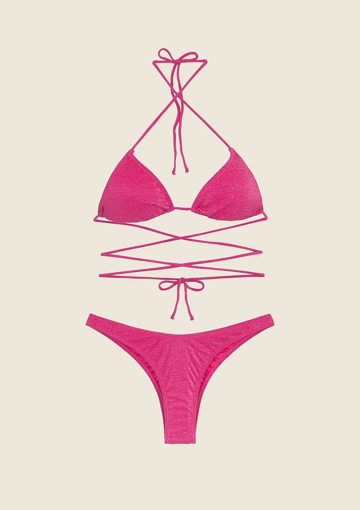 Bikini Donna F**K Triangolo con Slip Americano Fisso Fucsia 1141-FX sold by F**K Official product image thumbnail 3