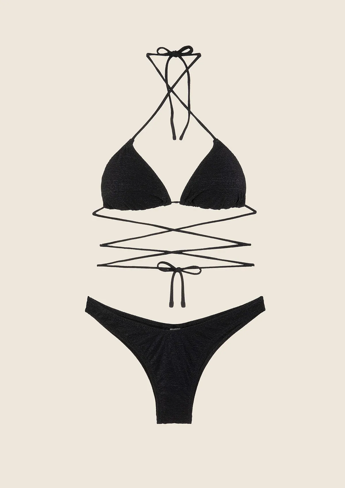 Bikini Donna F**K Triangolo con Slip Americano Fisso Nero 1141-BK sold by F**K Official product image thumbnail 3