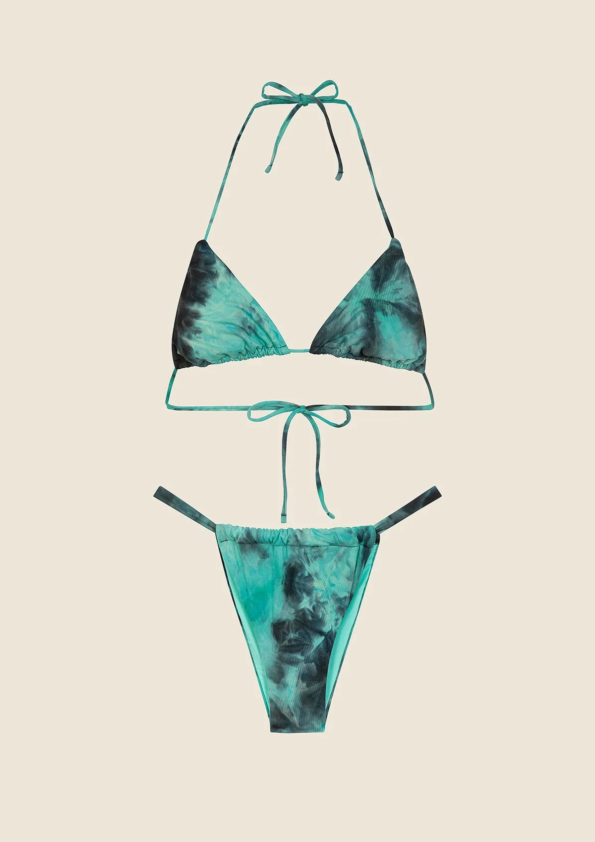 Bikini Donna F**K Triangolo con Slip Brasiliano Fisso Verde Acqua 0501-AQ sold by F**K Official product image thumbnail 4