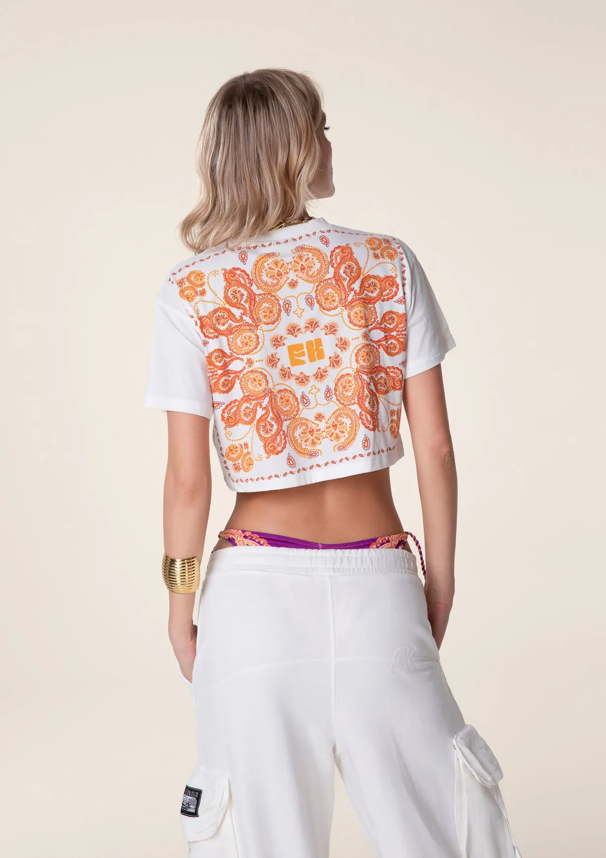 T-SHIRT CROP CON STAMPA sold by F**K Official product image thumbnail 2