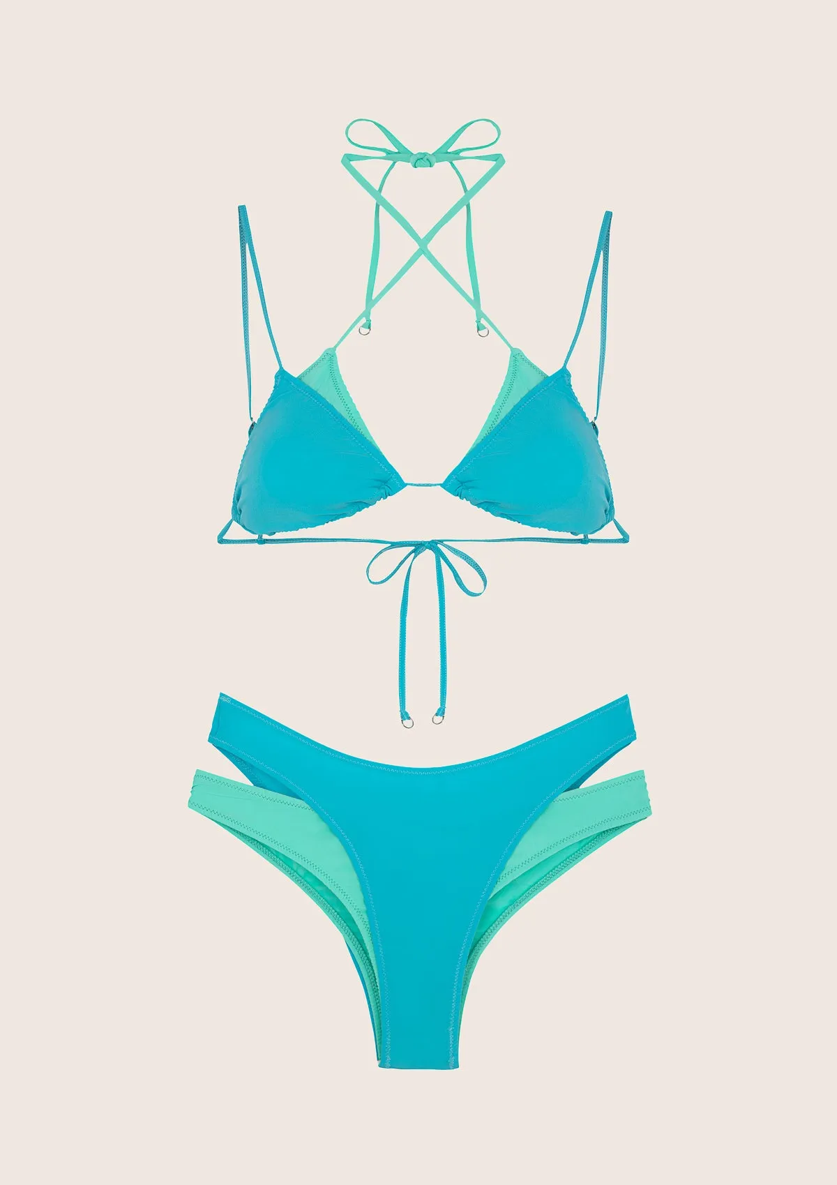BIKINI TRIANGOLO E SLIP AMERICANO DOPPIO SUNDOWN sold by F**K Official product image thumbnail 4