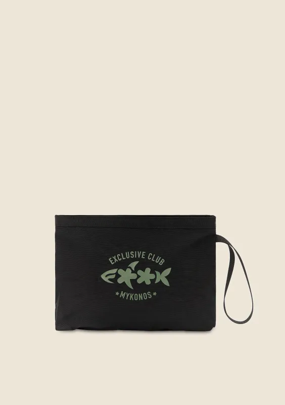 Unisex clutch bag F**K Black U01AU87-BK sold by F**K Official