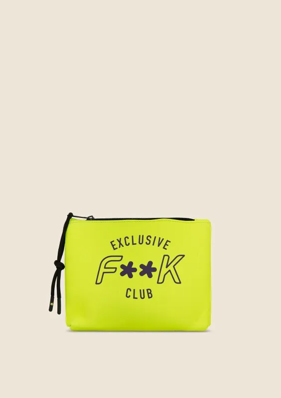 Men's clutch bag F**K Fluo yellow m01au80-fy sold by F**K Official