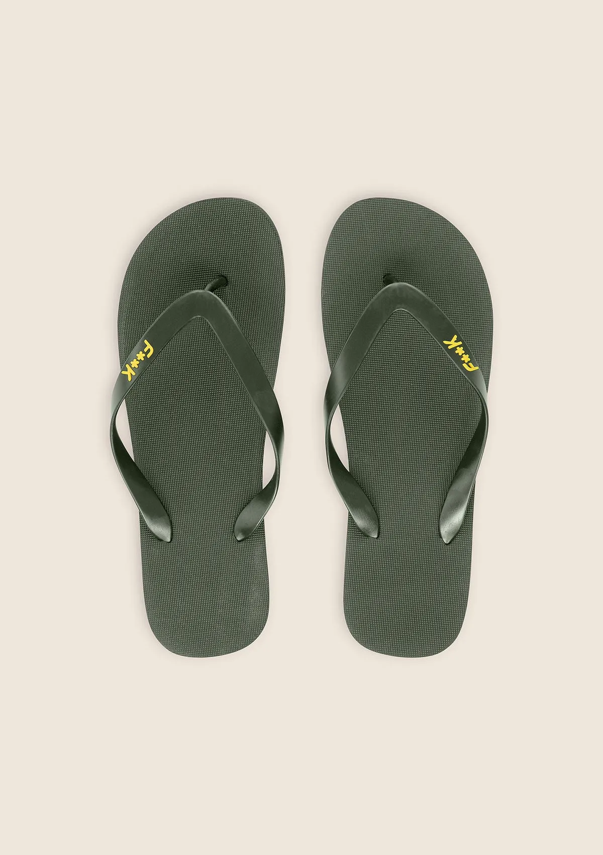 Flip flops man F**K Military green M01AU99-MG sold by F**K Official