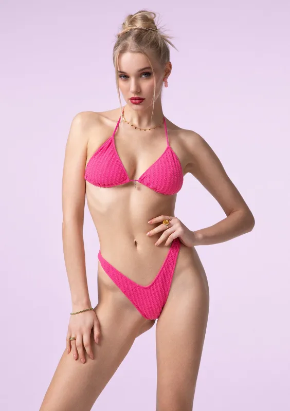 Woman bikini F**K Triangle with Slip Fixed American Fuchsia SWC010-FX sold by F**K Official