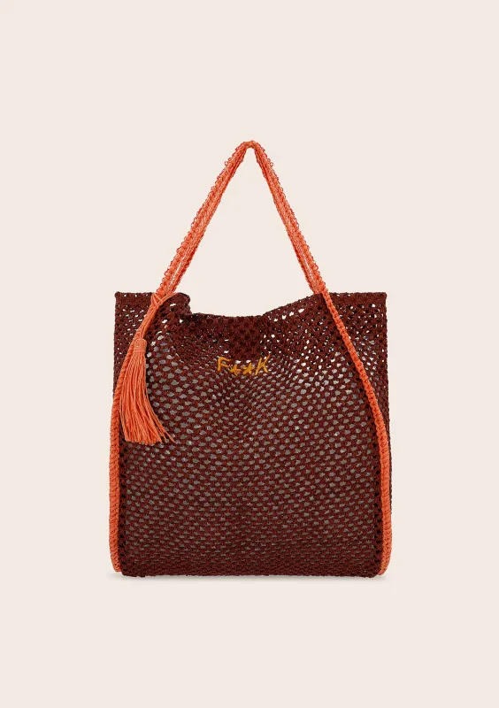 Tote Summer Bag Woman F**K Bordeaux A056-BD sold by F**K Official