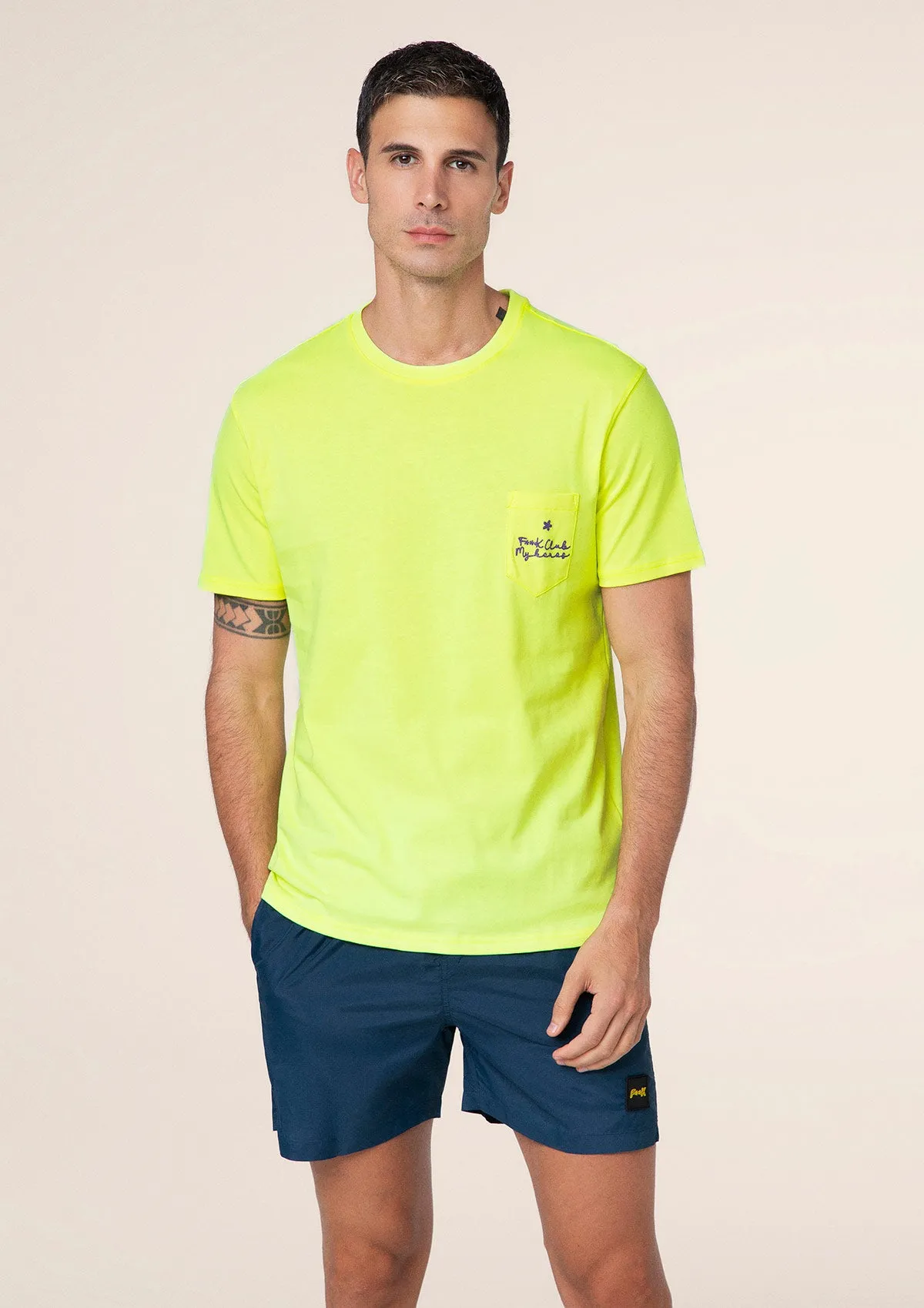 Men's T-shirt F**K Fluo yellow m01s72-fy sold by F**K Official