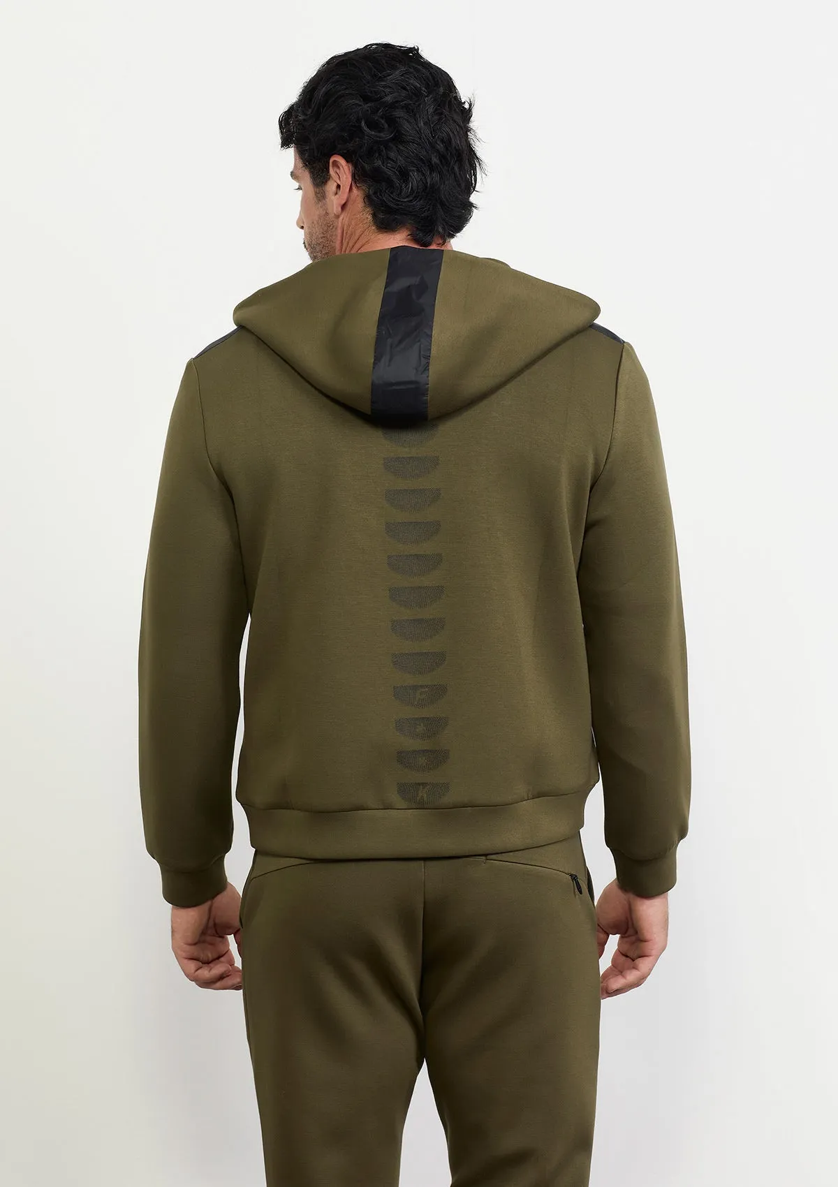 Men's full zip hooded sweatshirt F**K Military green M3100-Mg sold by F**K Official product image thumbnail 2