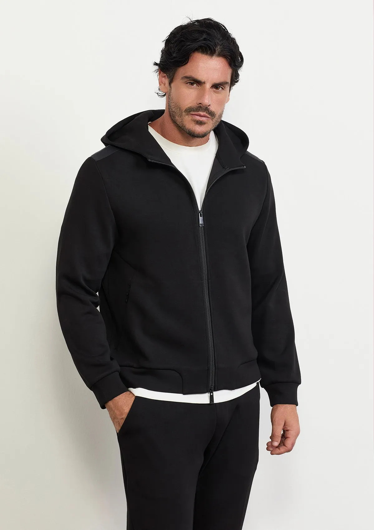 Men's full zip hooded sweatshirt F**K Black M3100-BK sold by F**K Official