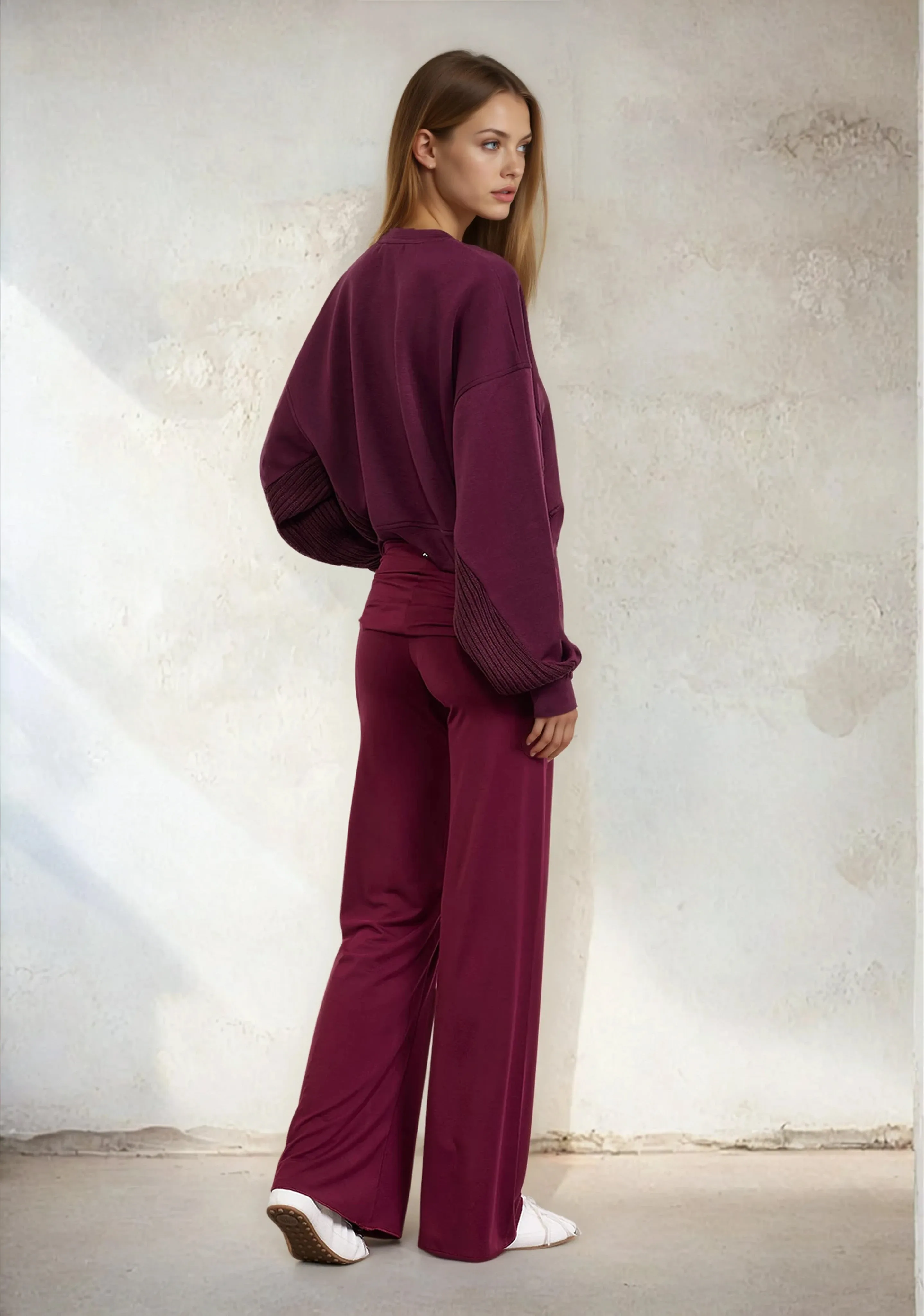 Woman trousers F**K Bordeaux W0612-BD sold by F**K Official product image thumbnail 2