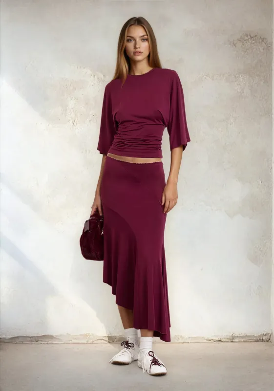 Midi Woman Skirt F**K Bordeaux W0610-BD sold by F**K Official