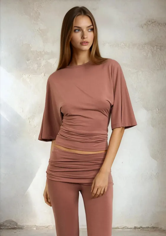 Women's T-shirt F**K Light Brown W0601-LB sold by F**K Official