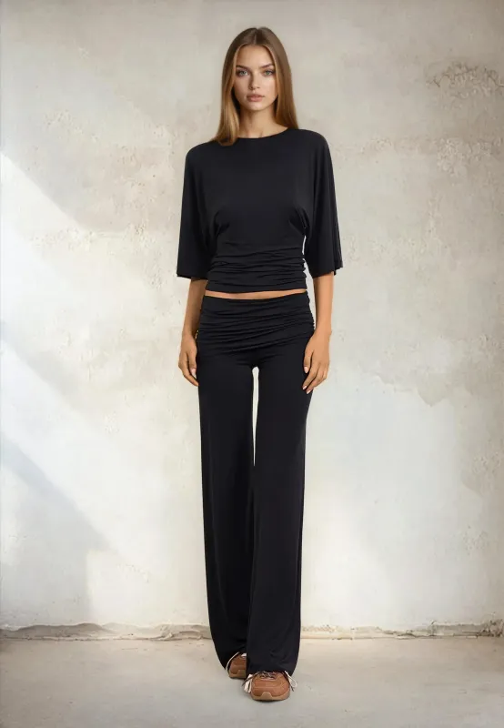 Woman trousers F**K Black W0612-BK sold by F**K Official