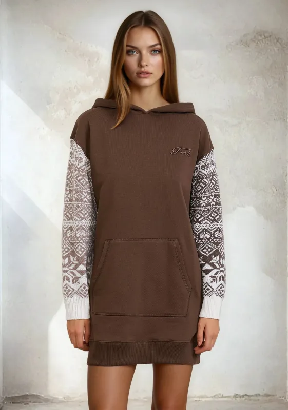 Woman short dress F**K Brown W0207-BN sold by F**K Official