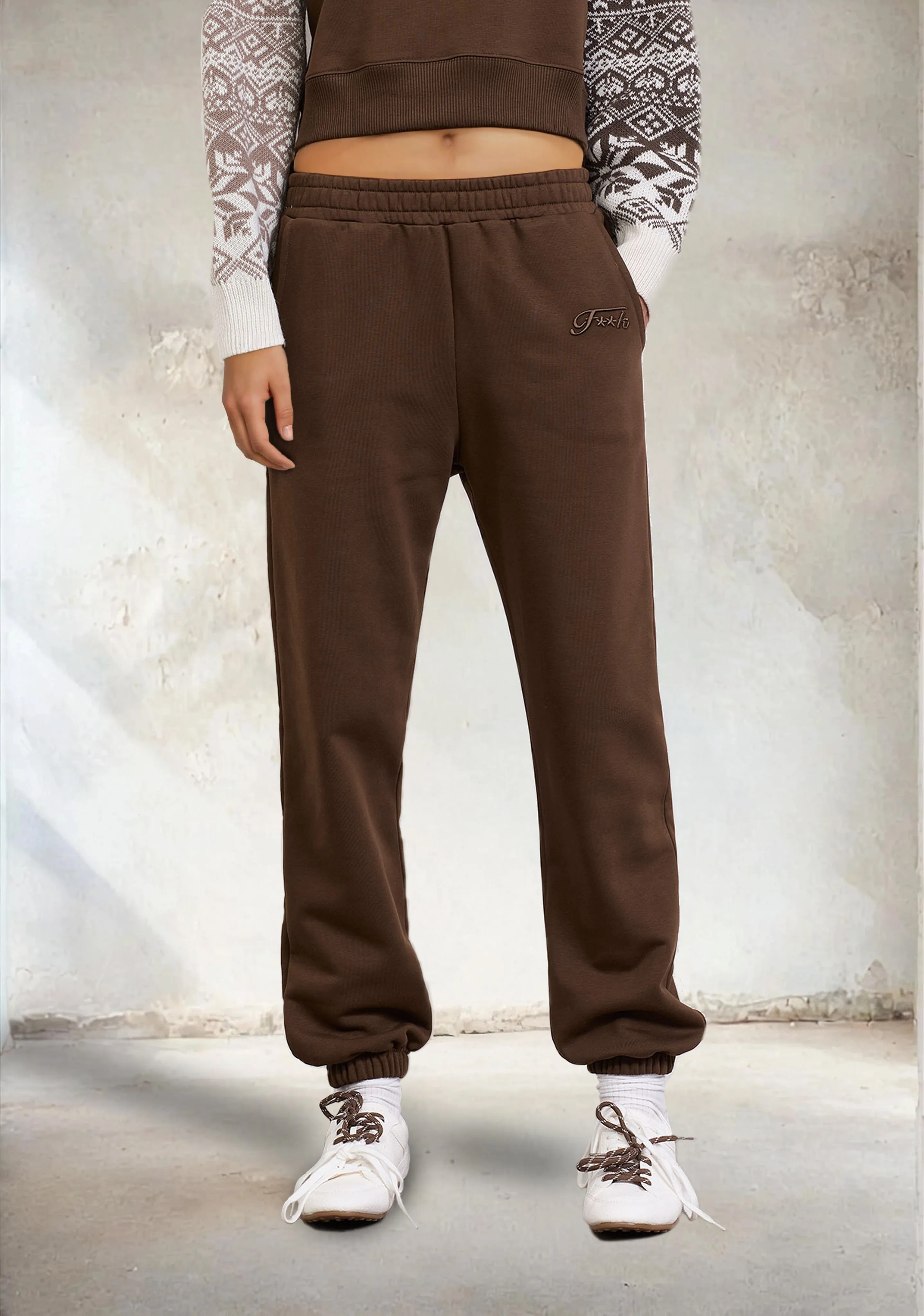 Woman trousers F**K Brown W0212-BN sold by F**K Official product image thumbnail 2