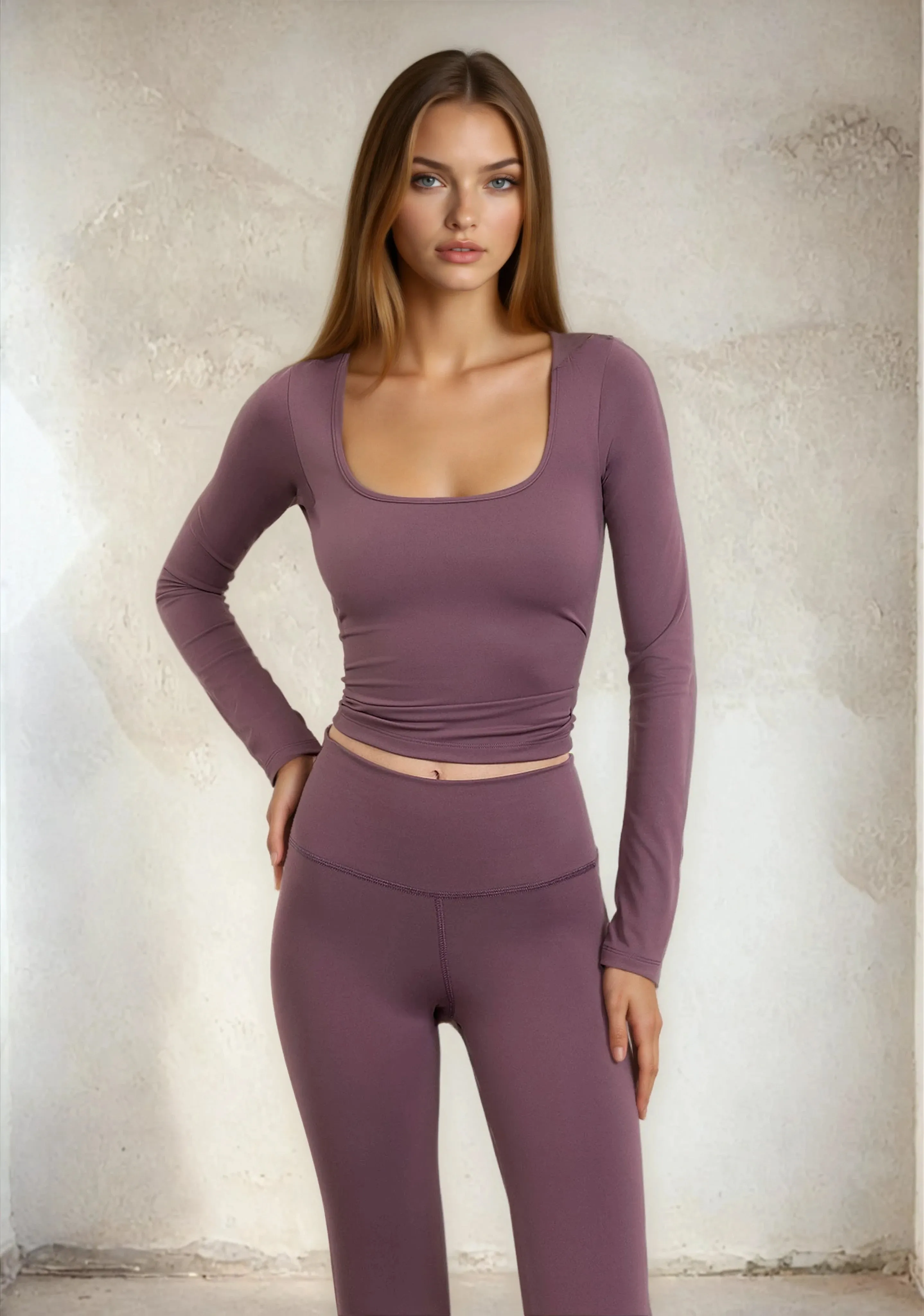 Woman long sleeve top F**K Light Brown W0504-LB sold by F**K Official