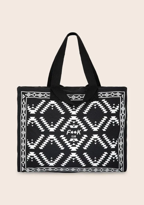 Unisex shopping bag F**K Black U01AU89-BK sold by F**K Official