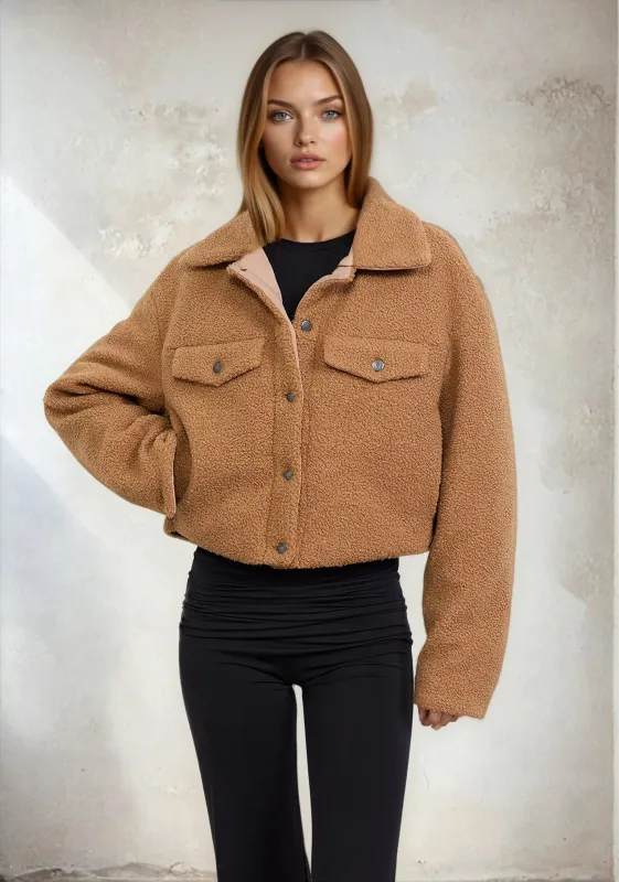 Teddy woman jacket F**K Beige W0105-BG made by F**K Official