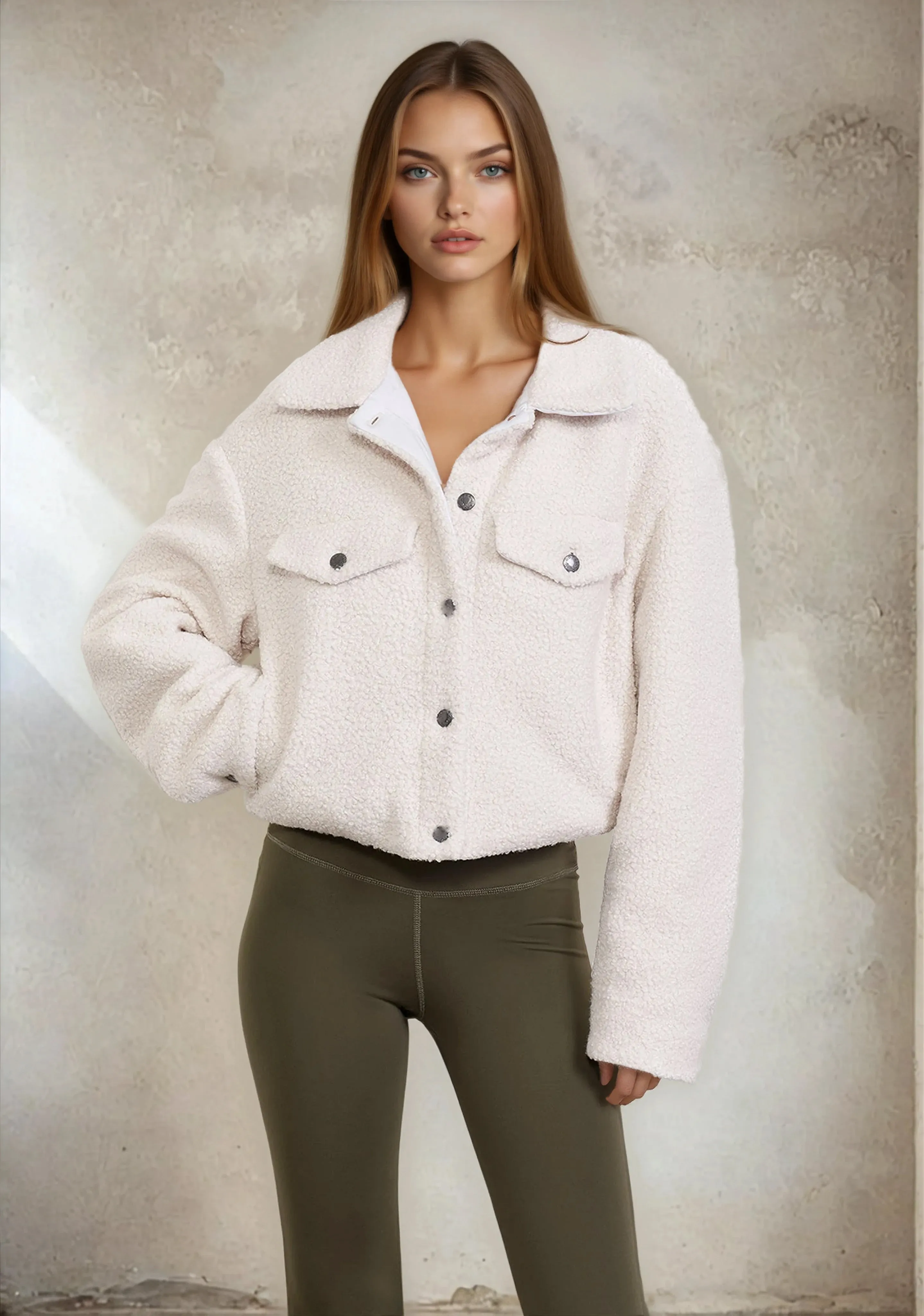 Teddy woman jacket F**K White W0105-WH sold by F**K Official