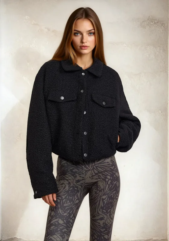 Teddy woman jacket F**K Black W0105-BK sold by F**K Official