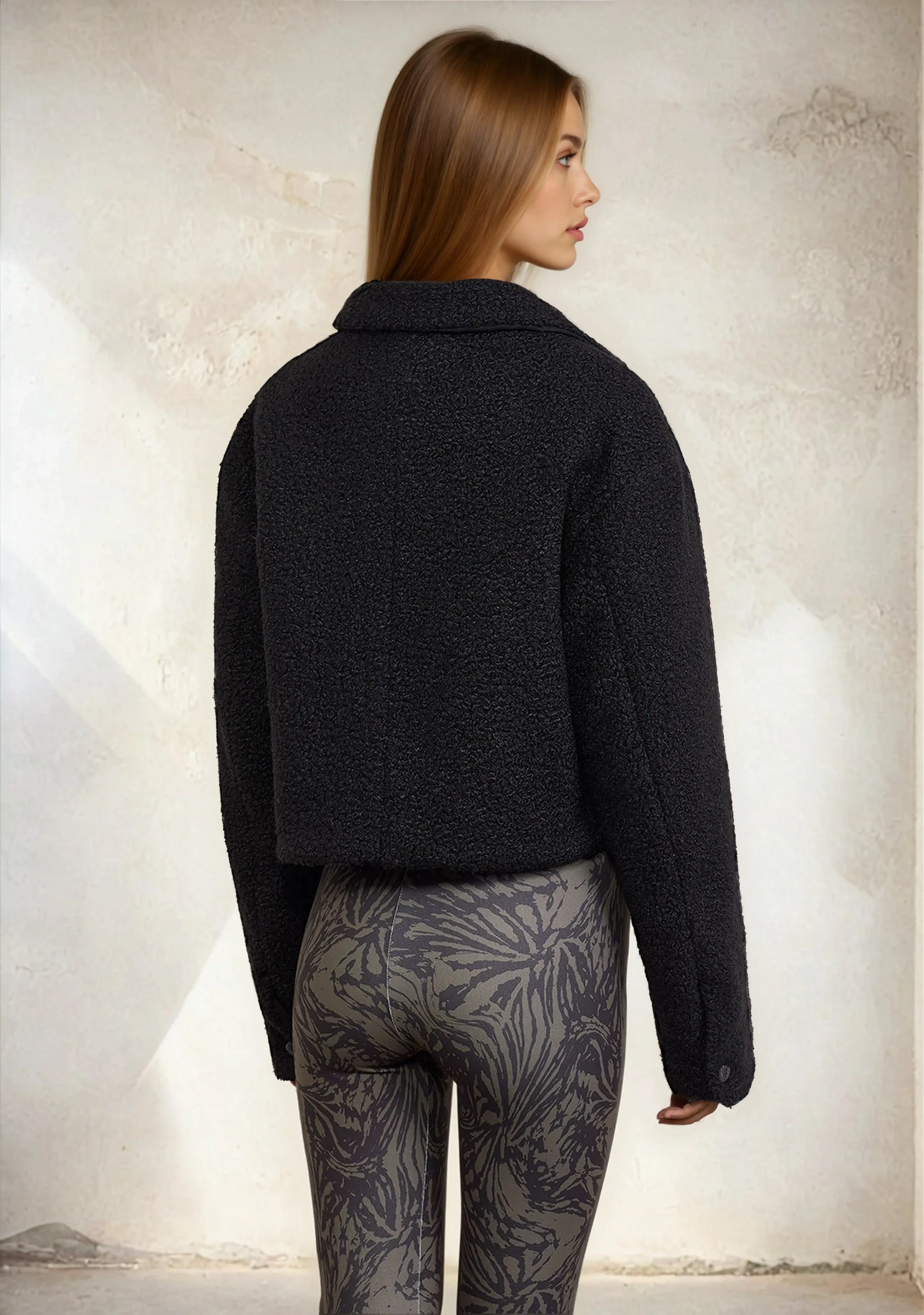 Teddy woman jacket F**K Black W0105-BK sold by F**K Official product image thumbnail 3