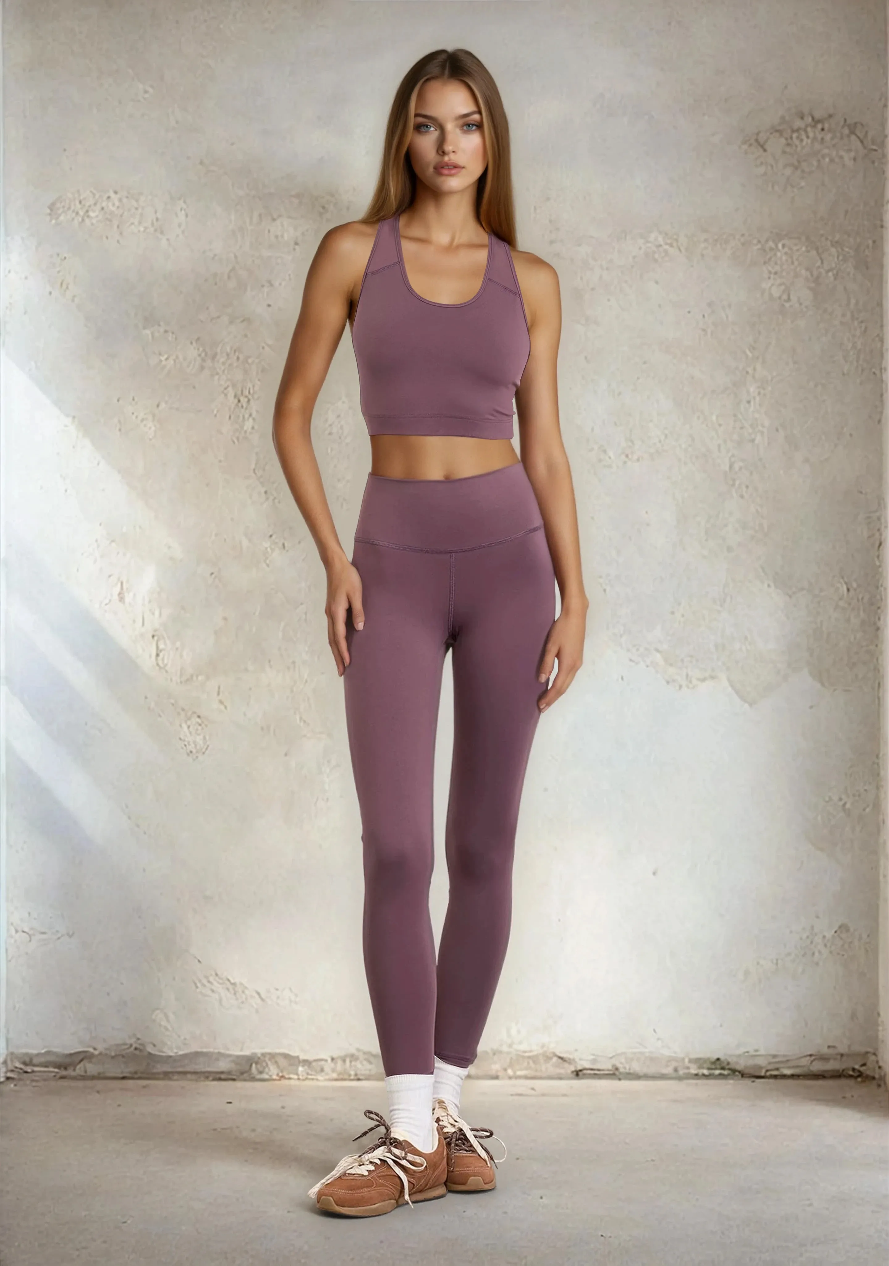 Woman leggings F**K Light Brown W0506-LB sold by F**K Official