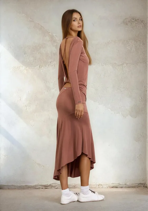 Midi Woman Skirt F**K Light Brown W0610-LB sold by F**K Official