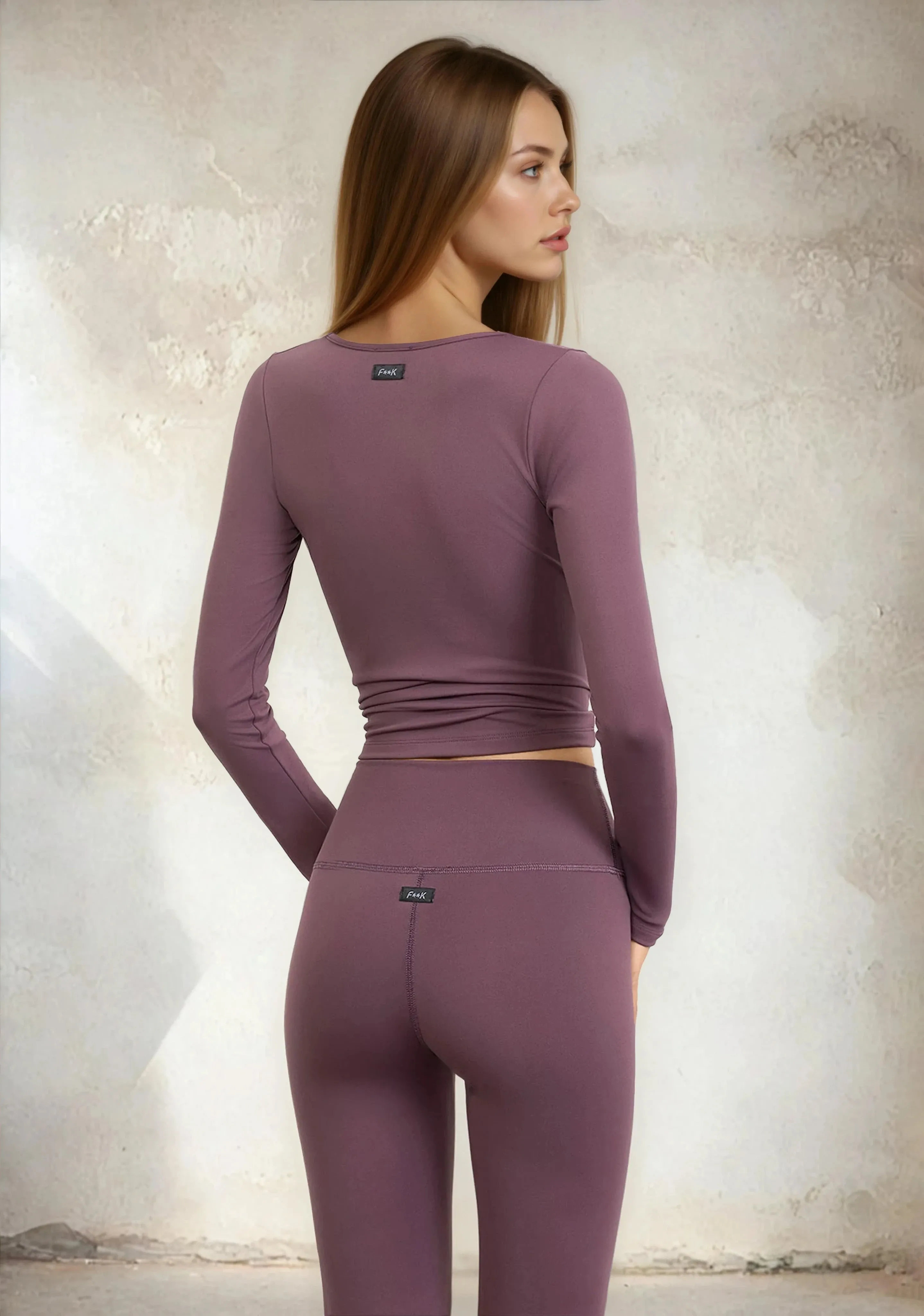 Woman long sleeve top F**K Light Brown W0504-LB sold by F**K Official product image thumbnail 2