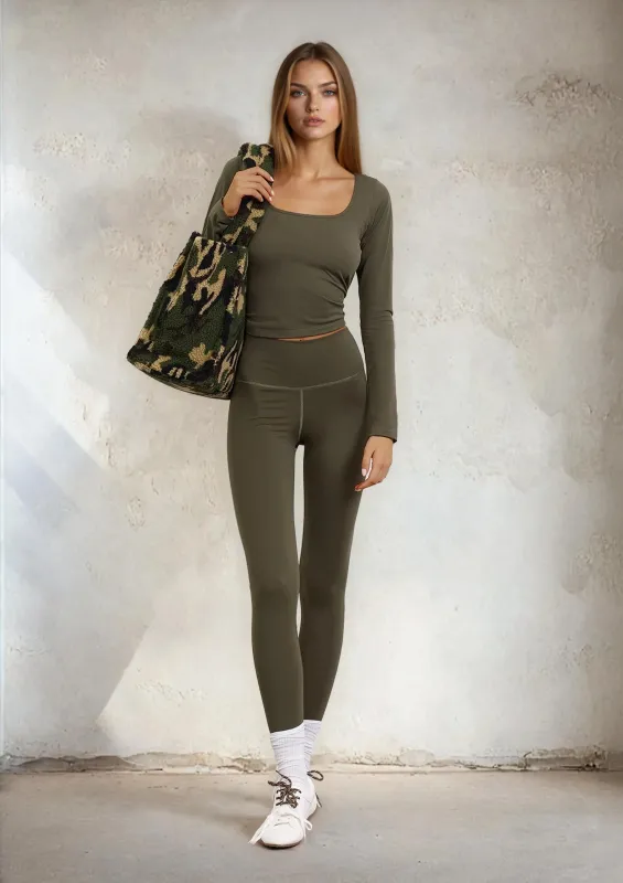 Woman leggings F**K Military green W0506-Mg sold by F**K Official