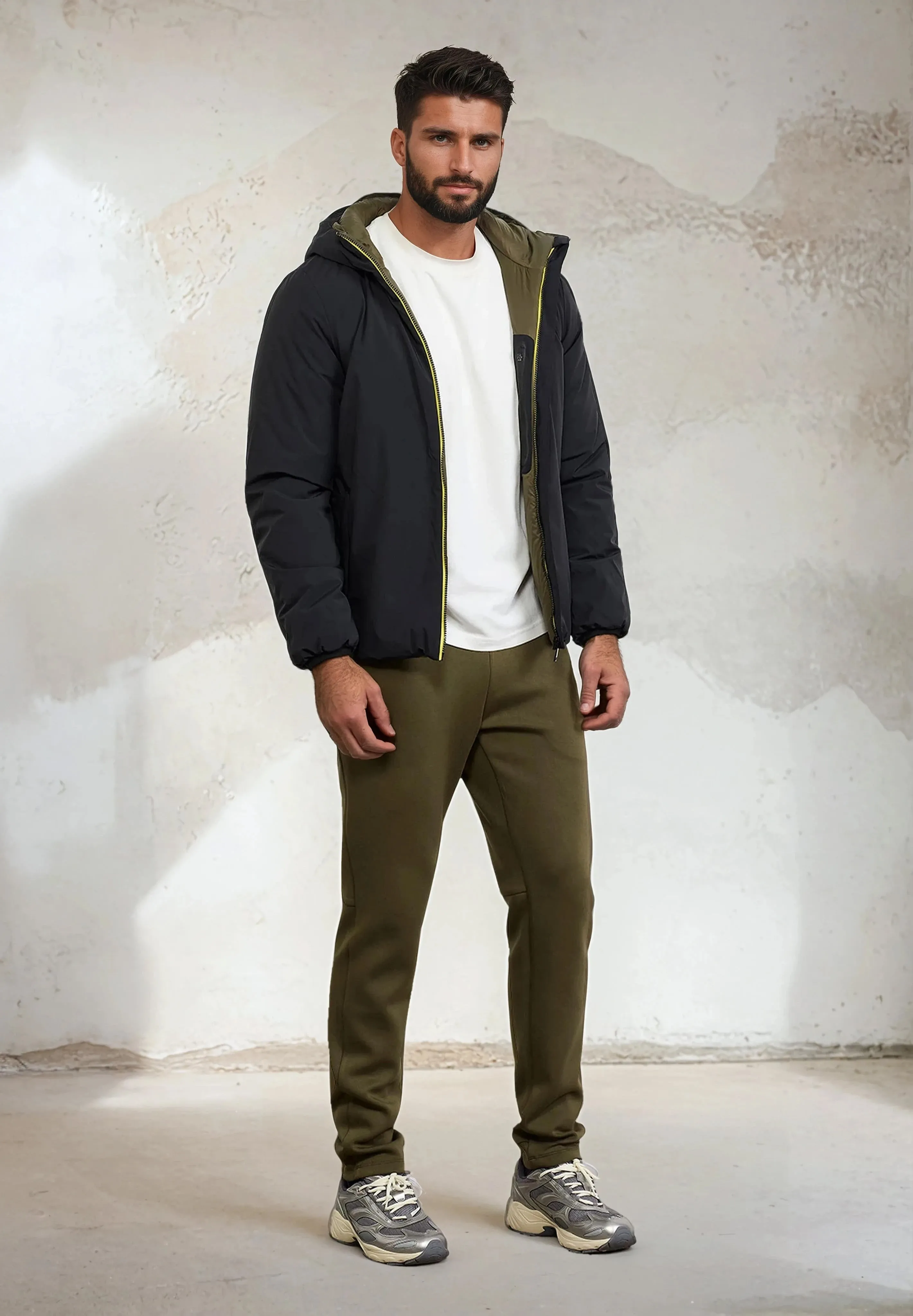 Padded jacket with men's hood F**K Black M3201-BK sold by F**K Official product image thumbnail 4