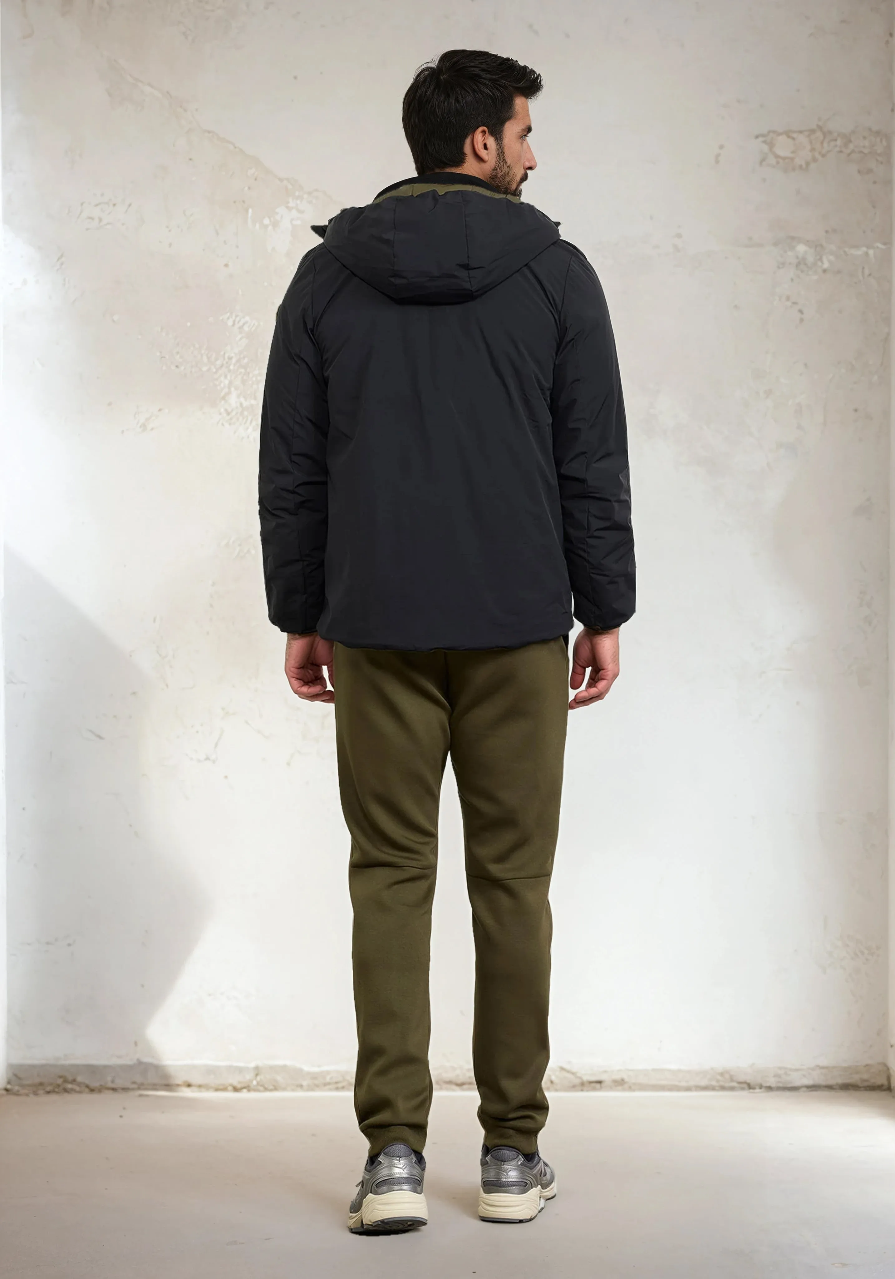 Padded jacket with men's hood F**K Black M3201-BK sold by F**K Official product image thumbnail 5