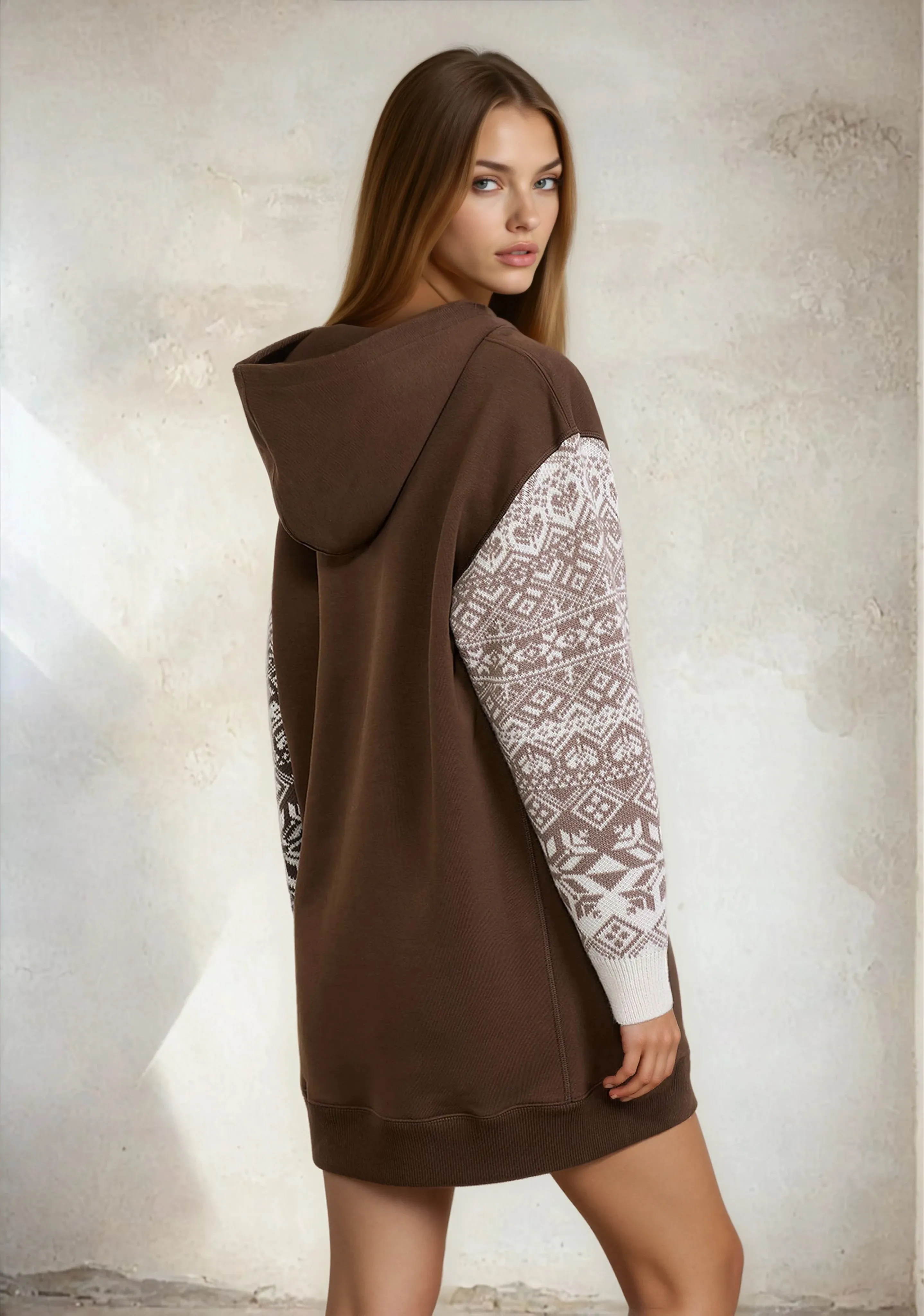 Woman short dress F**K Brown W0207-BN sold by F**K Official product image thumbnail 2