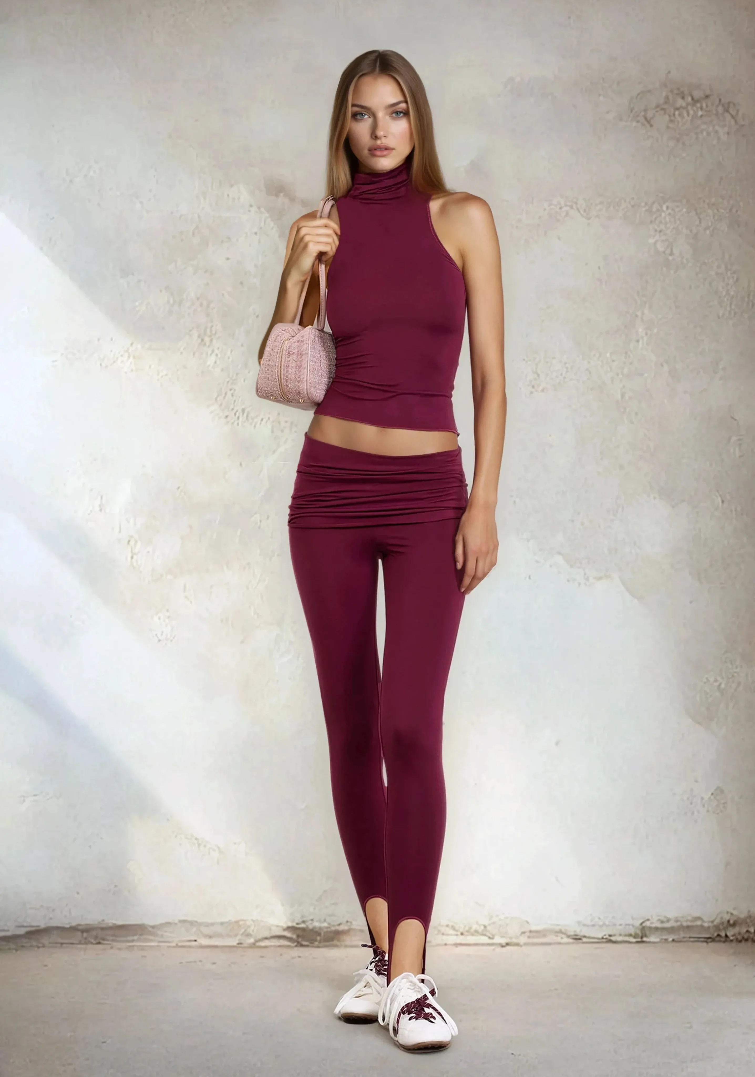 Leggings ghetta woman F**K Bordeaux W0611-BD sold by F**K Official