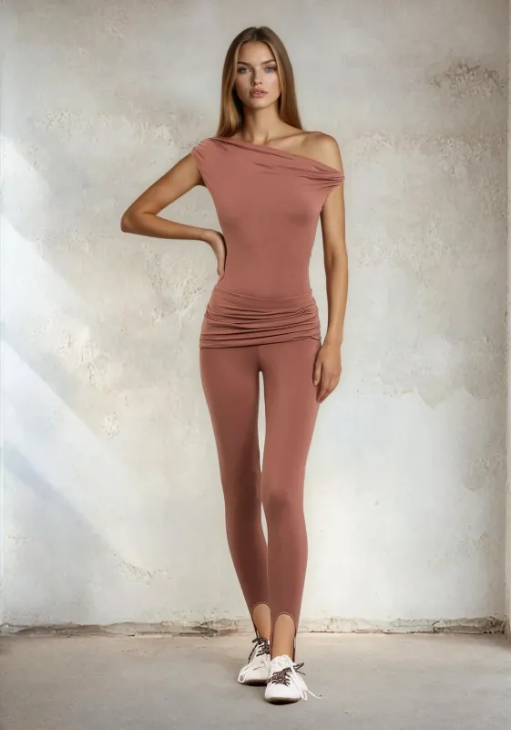 Leggings ghetta woman F**K Light Brown W0611-LB sold by F**K Official