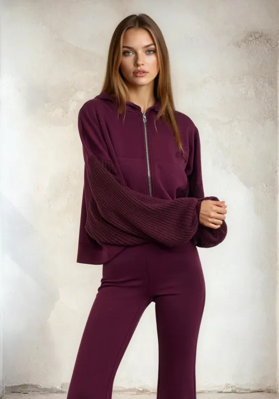 Woman hooded sweatshirt F**K Bordeaux W0302-BD sold by F**K Official