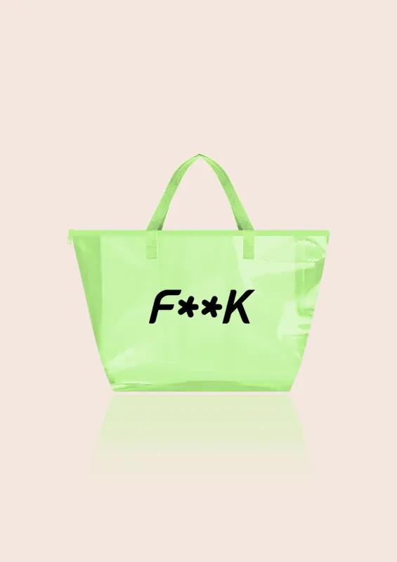 Unisex Shopping Bag F**K Green U01AU98-GN sold by F**K Official