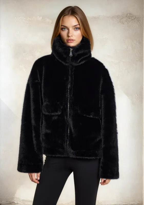 Eco Fur woman F**K Black W0110-BK sold by F**K Official