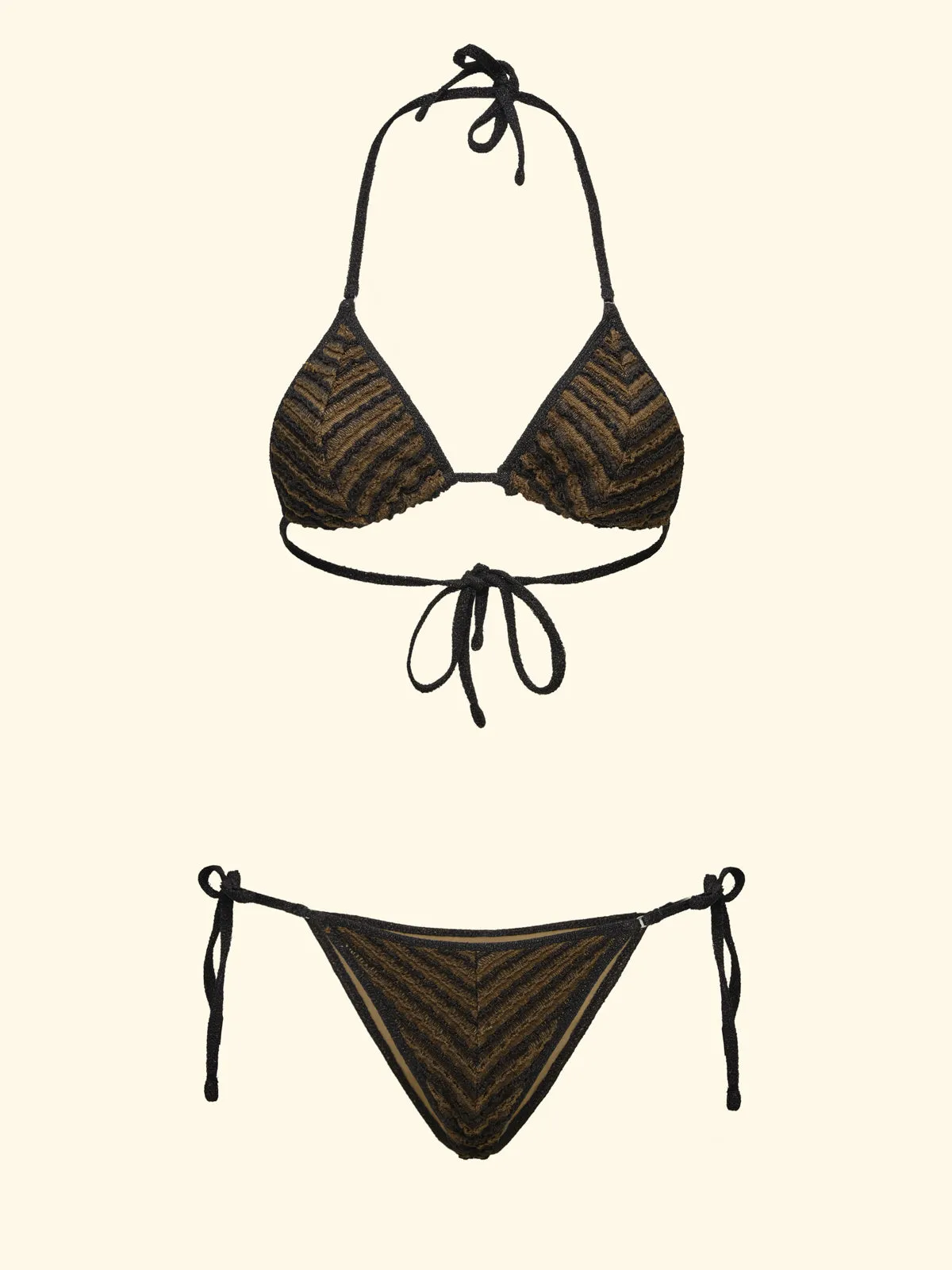 Women's Bikinis F**K High triangle with Slip adjustable Black SW0751-BK sold by F**K Official product image thumbnail 3