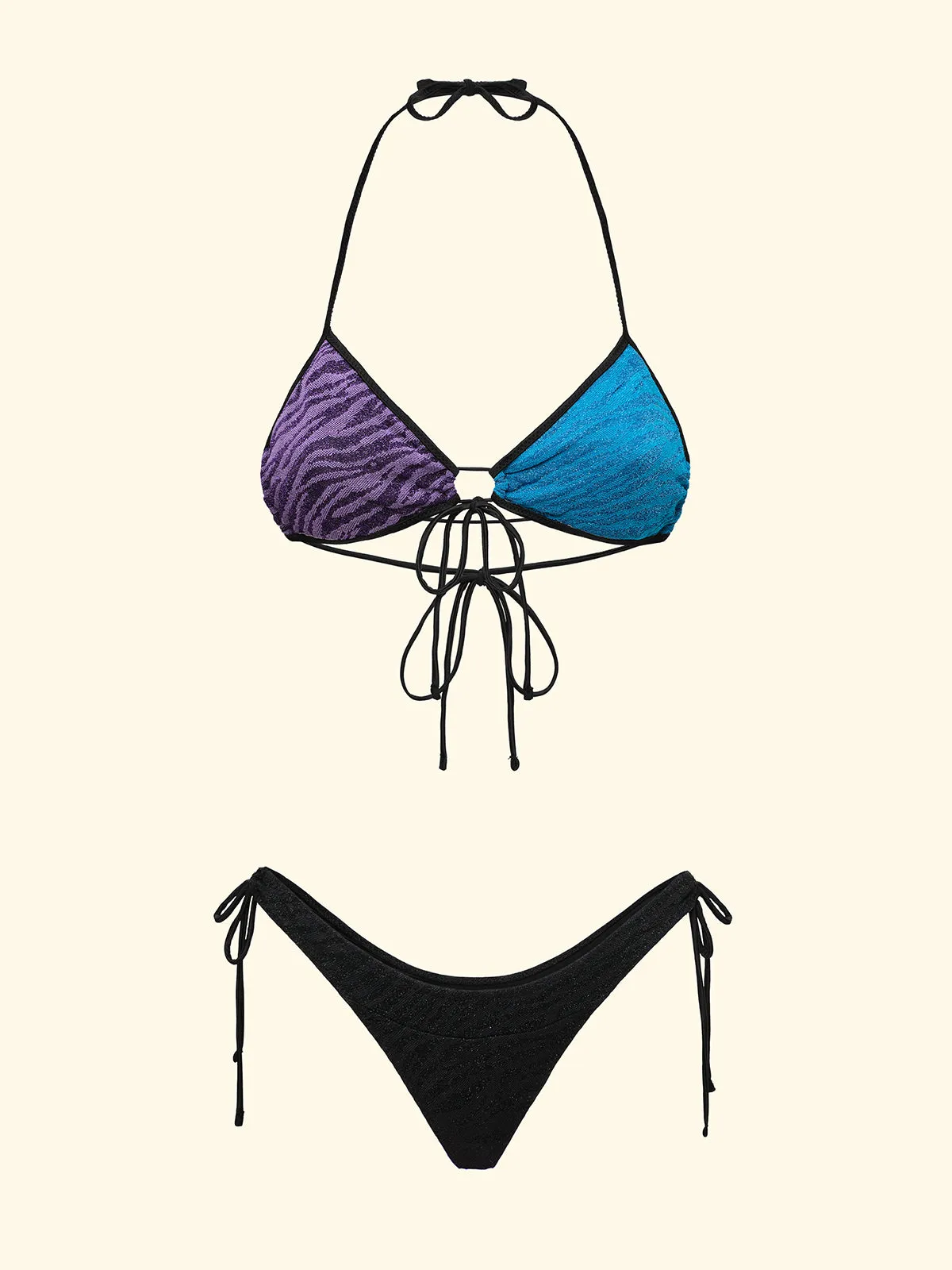 Women's Bikinis F**K Triangle with Slip Adjustable Black SW0160-BK sold by F**K Official product image thumbnail 3