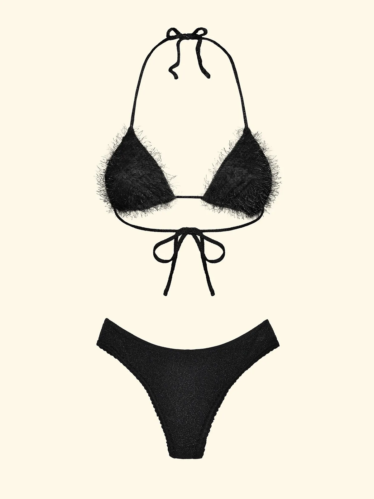 Women's Bikinis F**K Triangle with Slip Black Fixed Briefs SW1122-BK sold by F**K Official product image thumbnail 3