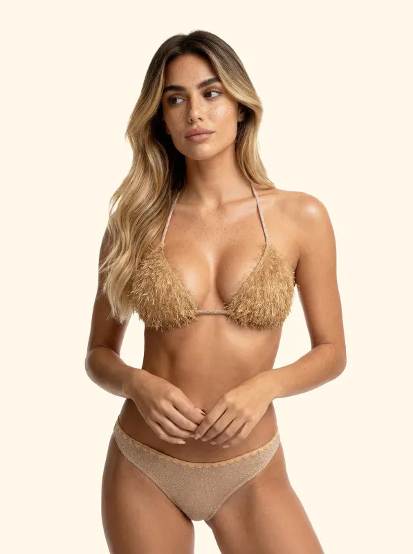 Women's Bikinis F**K Triangle with Slip Gold thong SW1120-GD sold by F**K Official