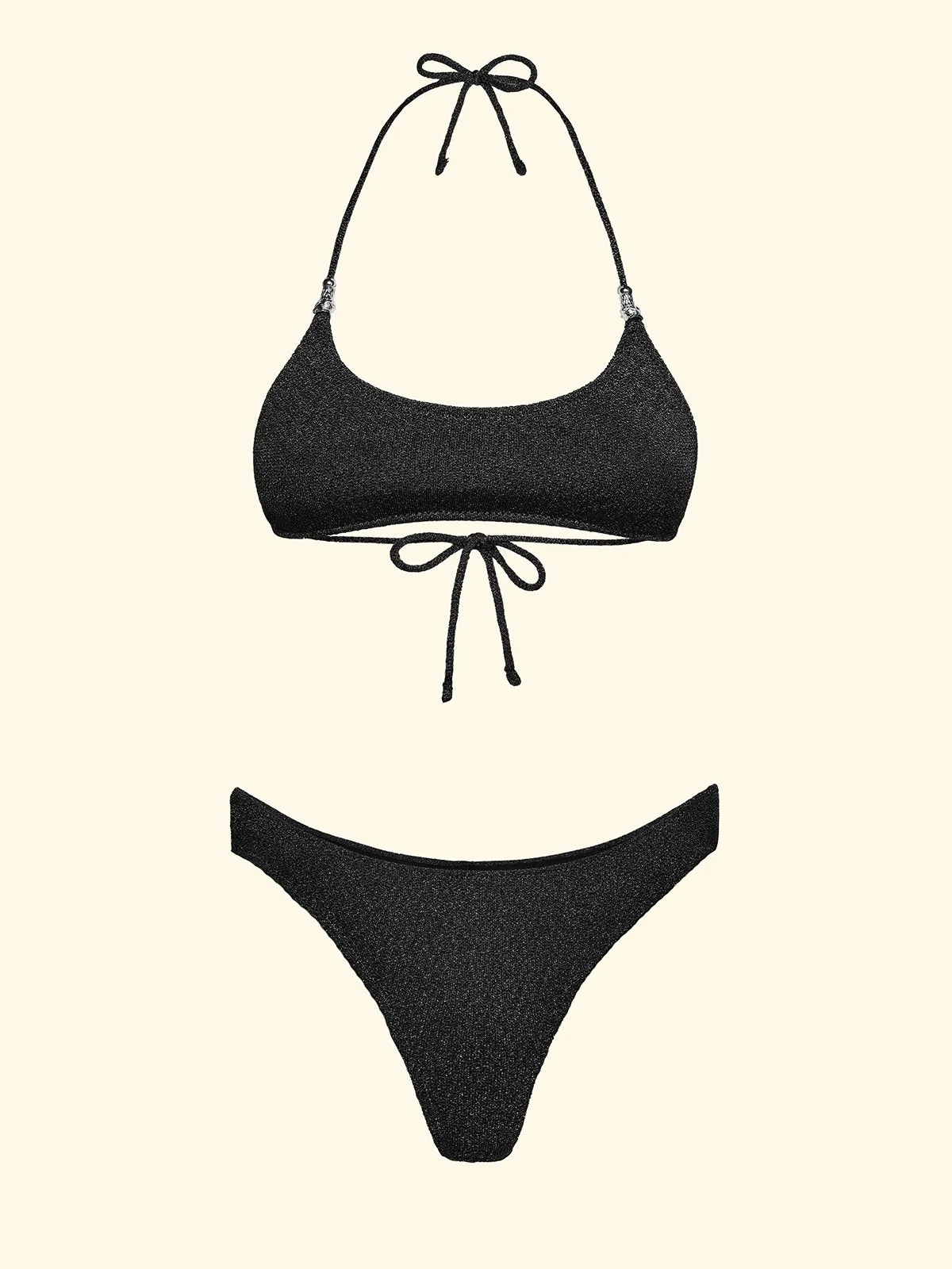 Women's Bikinis F**K Adjustable Top with Slip Black Fixed Briefs SW1102-BK sold by F**K Official product image thumbnail 3