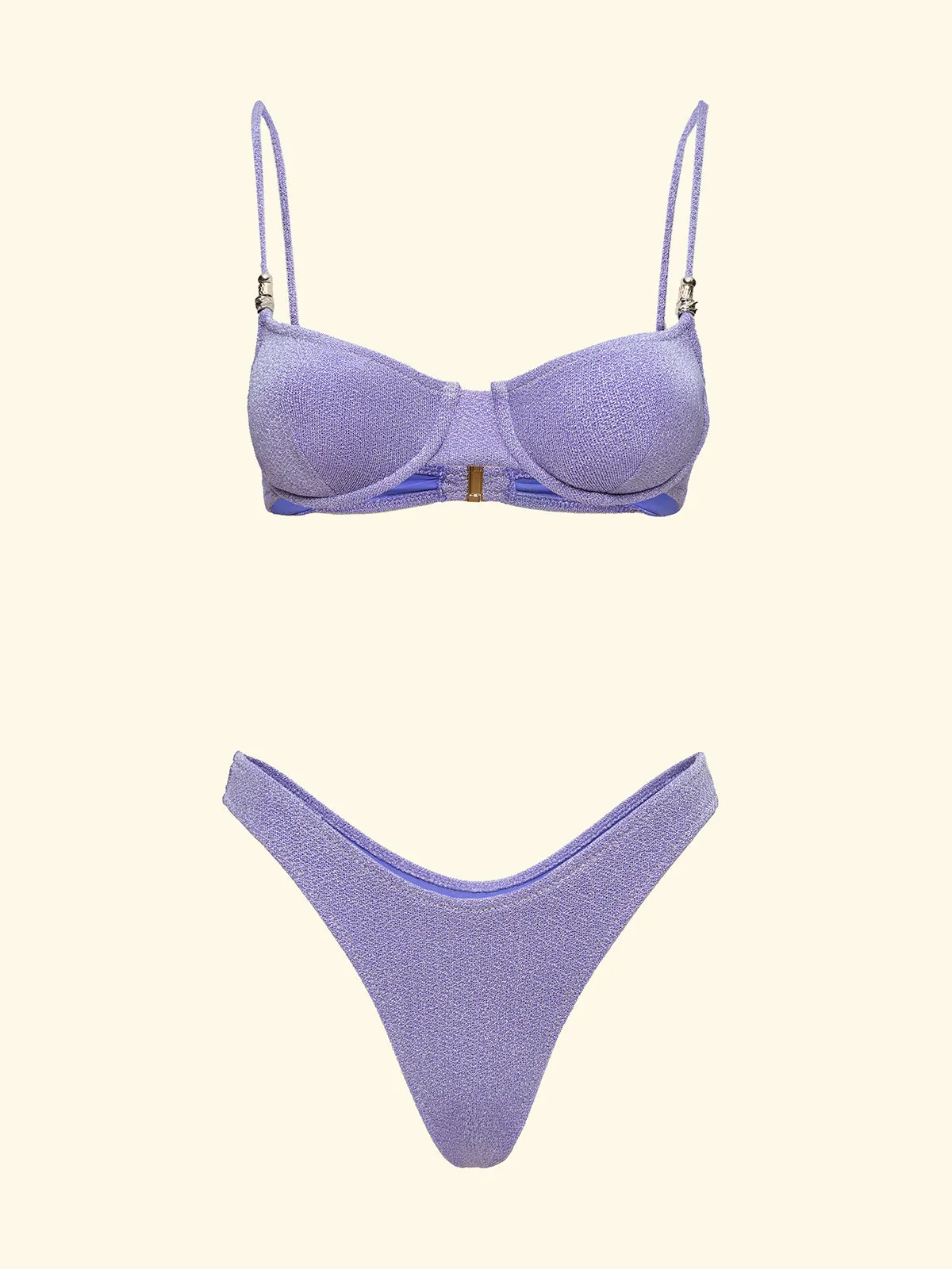 Women's Bikinis F**K Bra with Ferretto and Slip American Fixed Lilac SW1101-LC sold by F**K Official product image thumbnail 3
