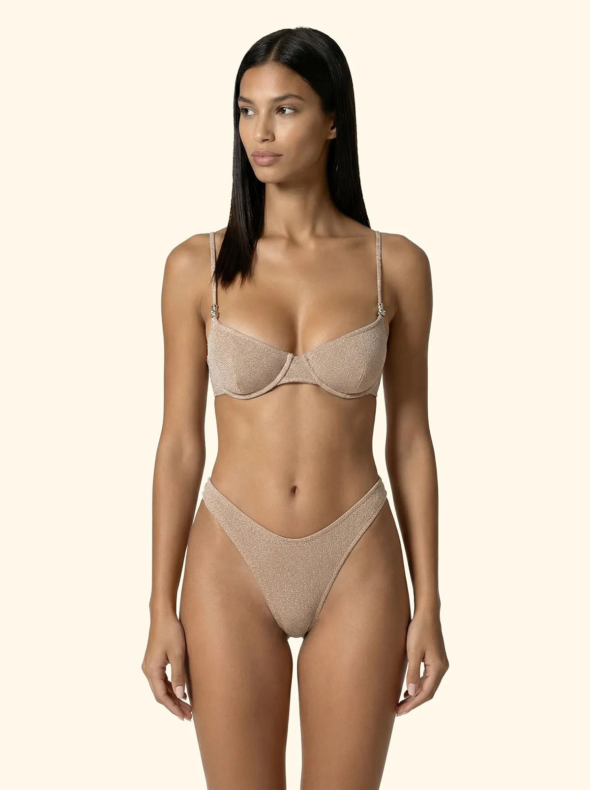 Women's Bikinis F**K Bra with Ferretto and Slip American Fixed Gold SW1101-GD sold by F**K Official