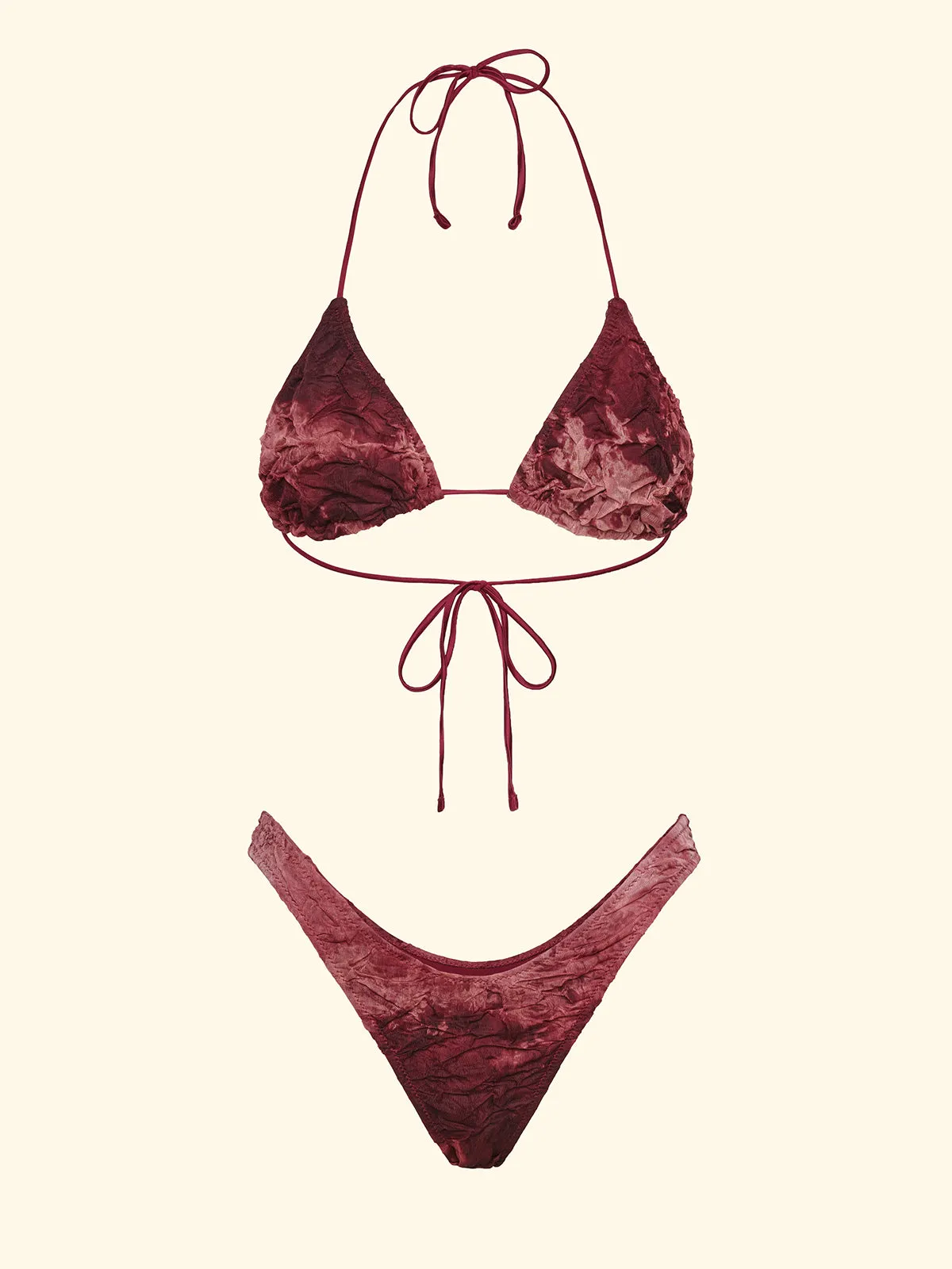 Women's Bikinis F**K Triangle with Slip American Fixed Bordeaux SW0640-BD sold by F**K Official product image thumbnail 3