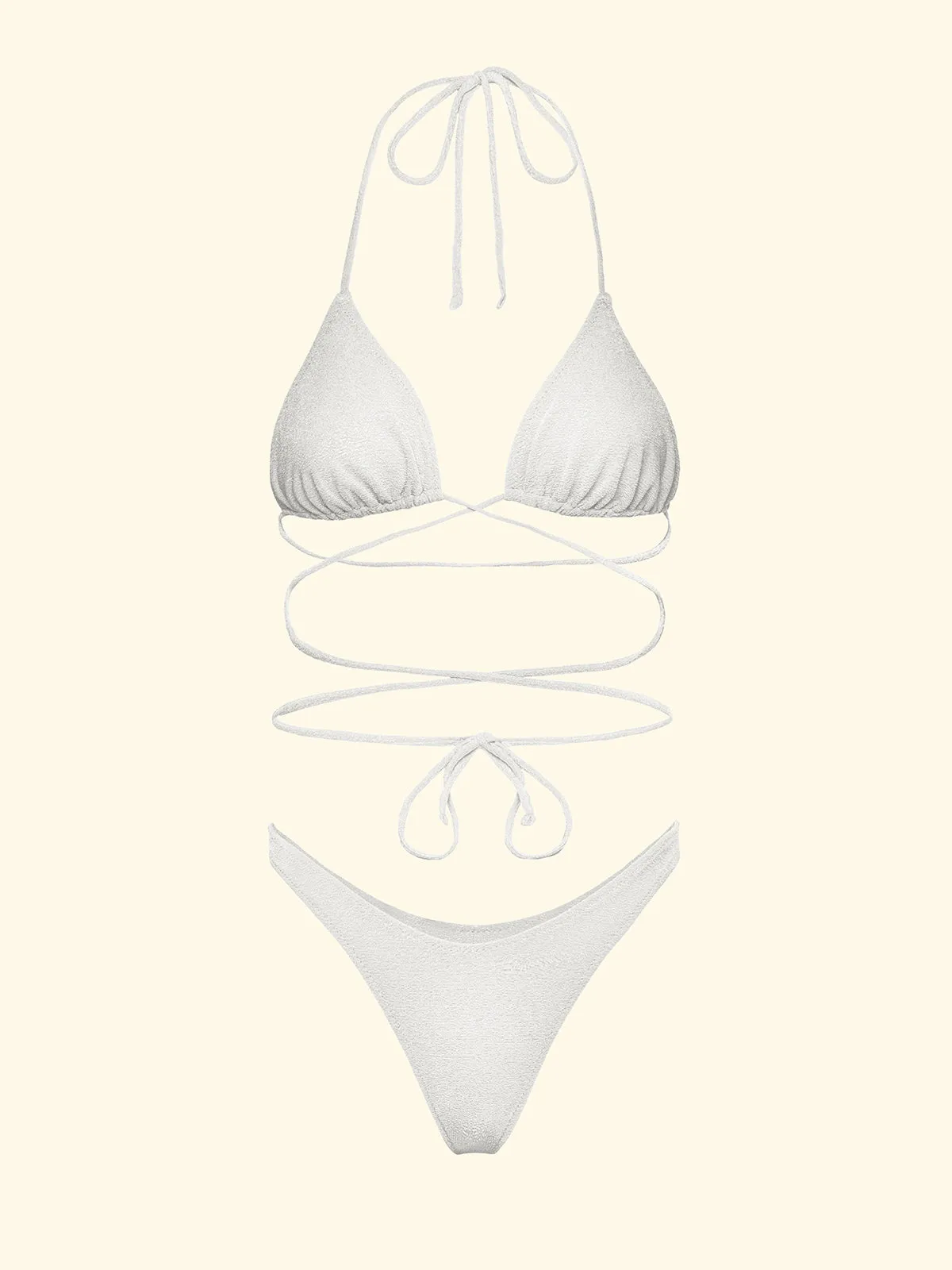 Women's Bikinis F**K Triangle with Slip American Fixed White SW1801-WH sold by F**K Official product image thumbnail 3